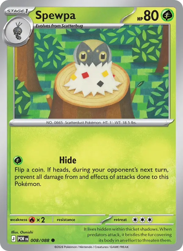 Spewpa Common rarity Perfect Order Pokémon card price — $0.28