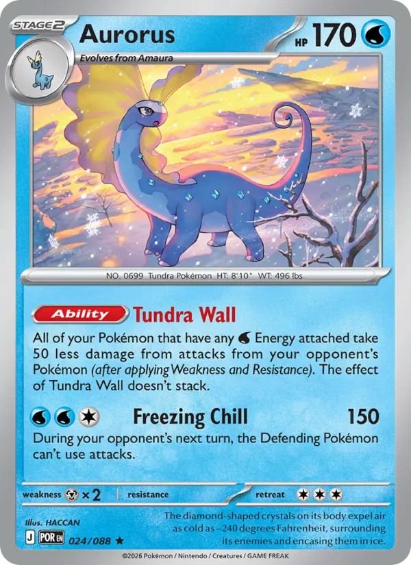 Aurorus Rare rarity Perfect Order Pokémon card price — $0.26