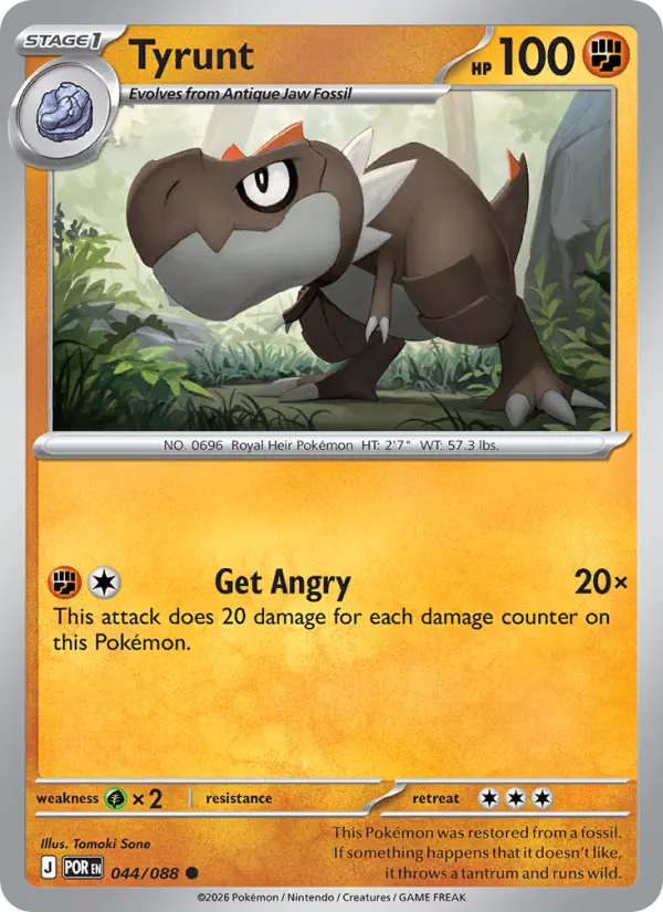 Tyrunt Common rarity Perfect Order Pokémon card price — $0.27