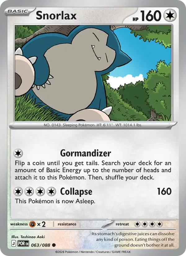 Snorlax Common rarity Perfect Order Pokémon card price — $0.33