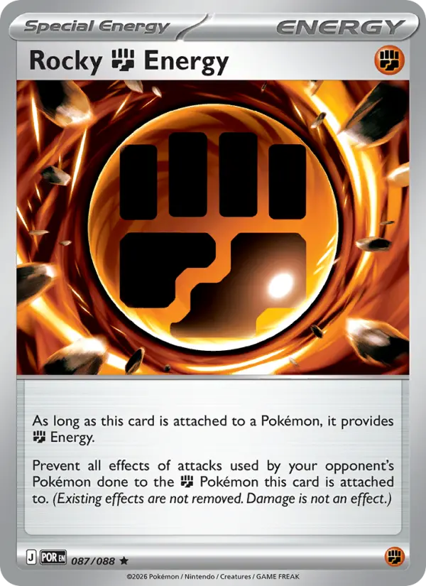 Rocky Fighting Energy Rare rarity Perfect Order Pokémon card price — $0.27