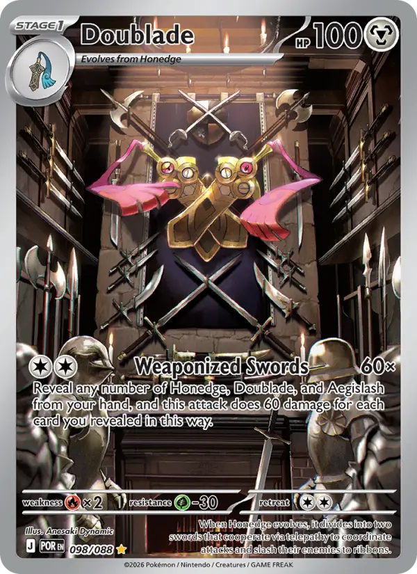 Doublade Secret Rare rarity Perfect Order Pokémon card price — $2.26
