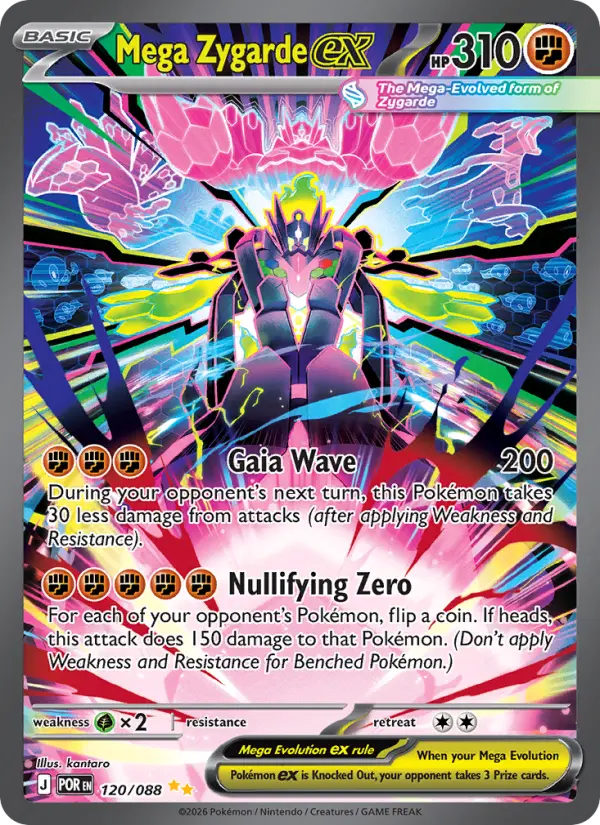 Mega Zygarde ex Secret Rare rarity Perfect Order Pokémon card price — $59.64