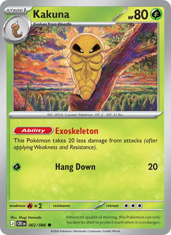 Kakuna Common rarity Chaos Rising Pokémon card price — $0.28
