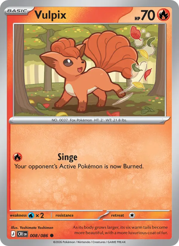 Vulpix Common rarity Chaos Rising Pokémon card price — $0.28