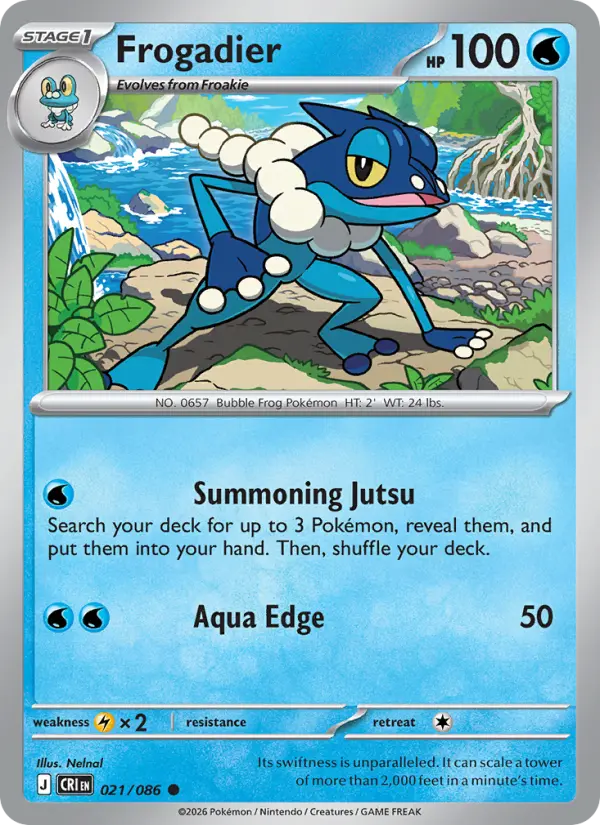 Frogadier Common rarity Chaos Rising Pokémon card price — $0.39