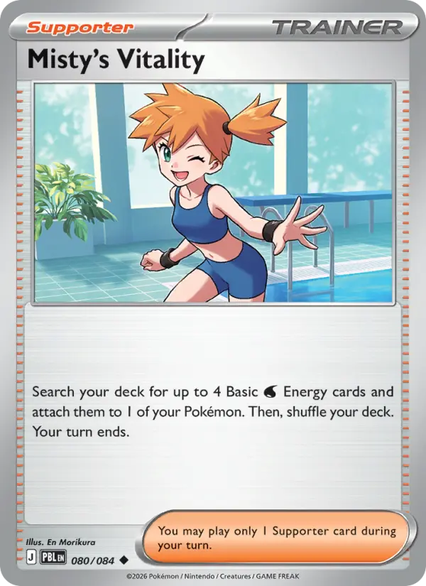 Misty's Vitality Uncommon rarity Pitch Black Pokémon card price — $0.19