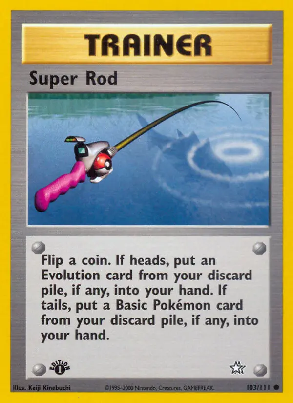Super Rod Common rarity Neo Genesis Pokémon card price — $1.81