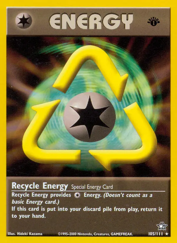Recycle Energy Rare rarity Neo Genesis Pokémon card price — $6.97