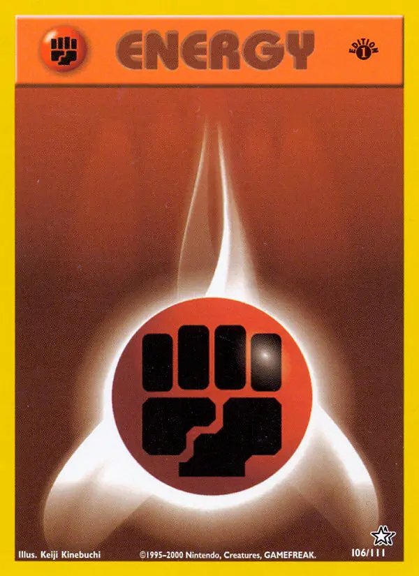 Fighting Energy Common rarity Neo Genesis Pokémon card price — $1.08