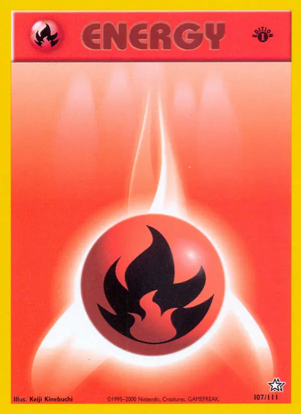 Fire Energy Common rarity Neo Genesis Pokémon card price — $1.29
