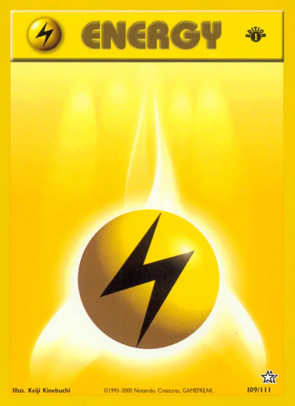 Lightning Energy Common rarity Neo Genesis Pokémon card price — $0.99