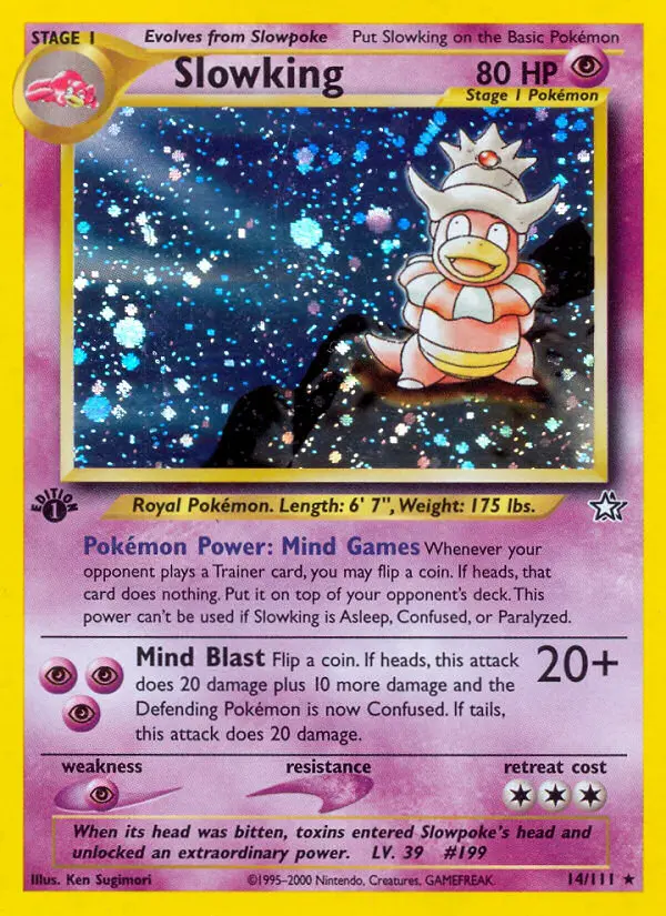 Slowking Rare rarity Neo Genesis Pokémon card price — $202.94