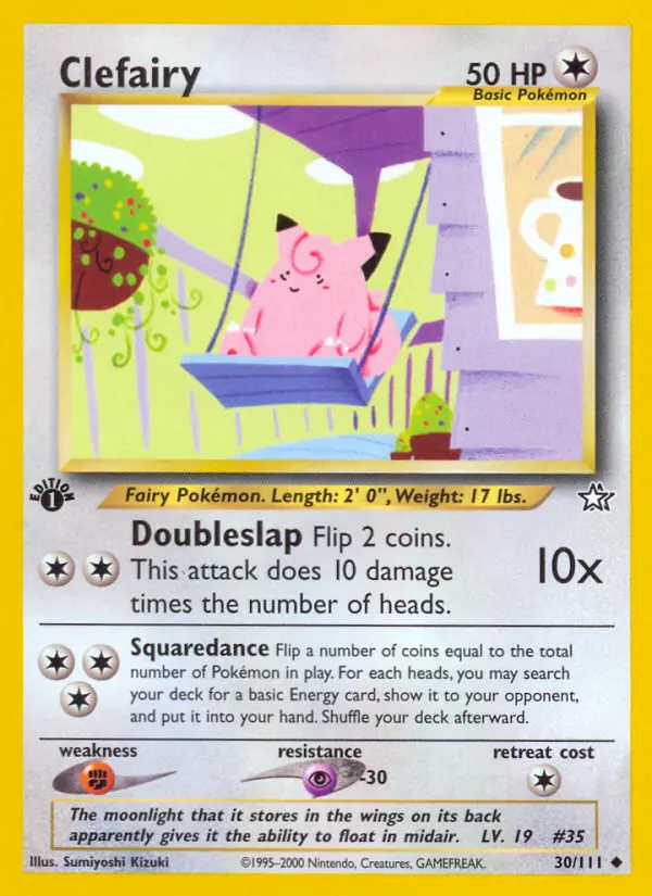 Clefairy Uncommon rarity Neo Genesis Pokémon card price — $21.95