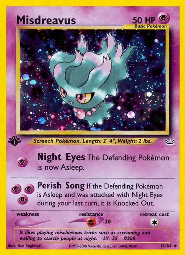 Misdreavus Rare rarity Neo Revelation Pokémon card price — $143.00