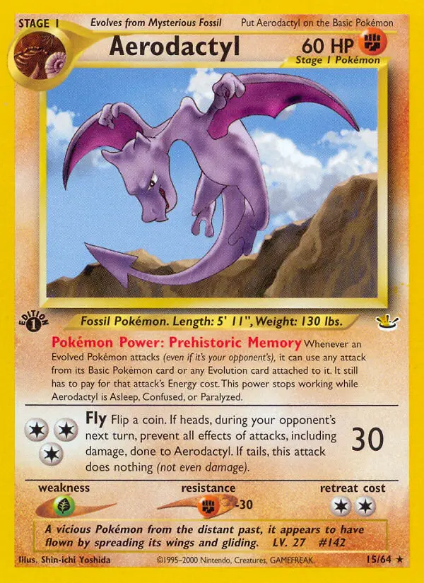 Aerodactyl Rare rarity Neo Revelation Pokémon card price — $31.00