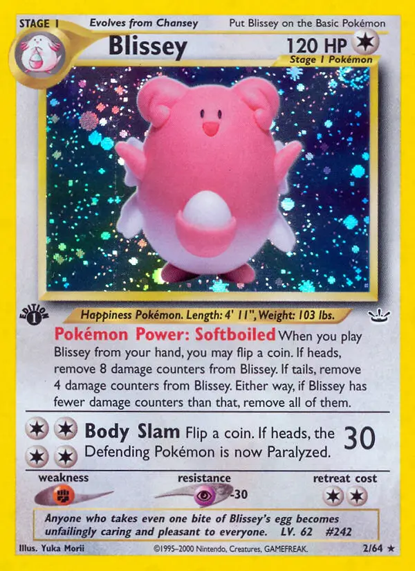 Blissey Rare rarity Neo Revelation Pokémon card price — $172.50