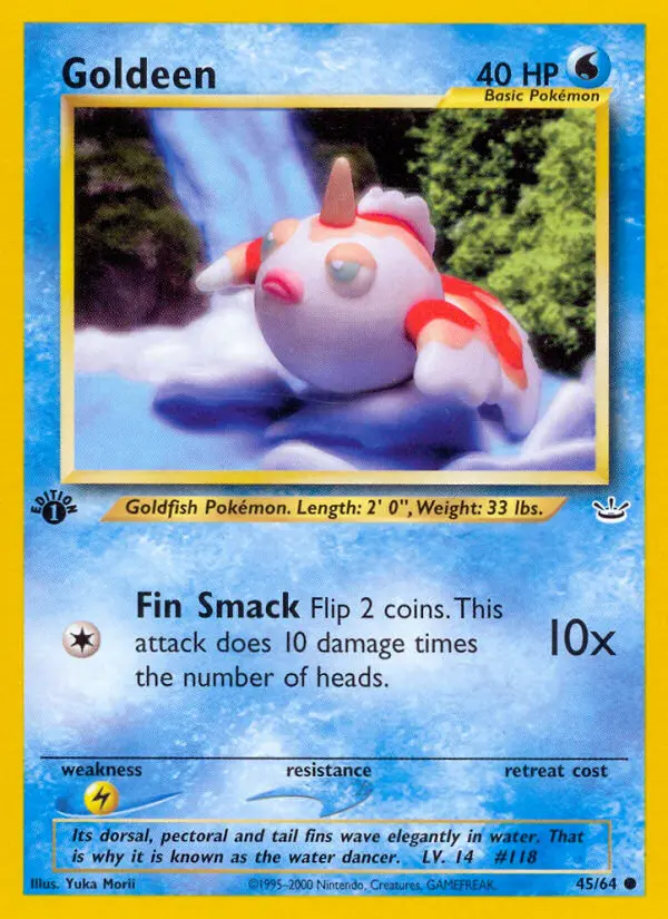 Goldeen Common rarity Neo Revelation Pokémon card price — $4.40