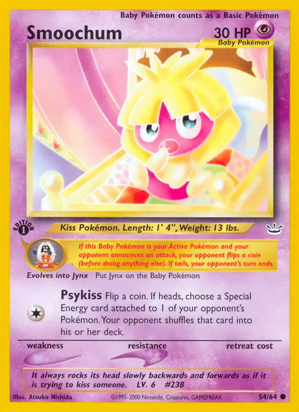 Smoochum Common rarity Neo Revelation Pokémon card price — $4.66