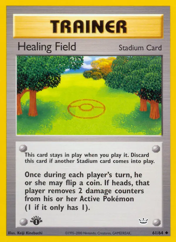 Healing Field Uncommon rarity Neo Revelation Pokémon card price — $1.33