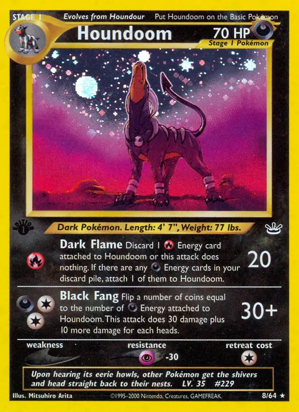 Houndoom Rare rarity Neo Revelation Pokémon card price — $439.99