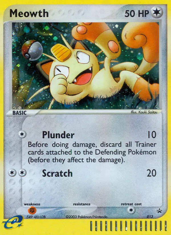Meowth Common rarity Nintendo Black Star Promos Pokémon card price
