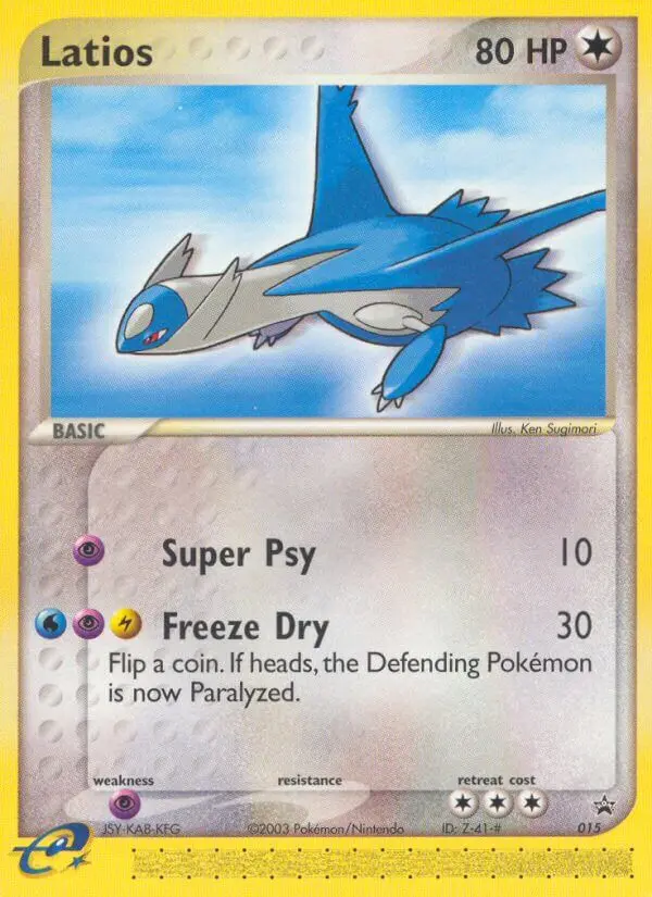 Latios Common rarity Nintendo Black Star Promos Pokémon card price