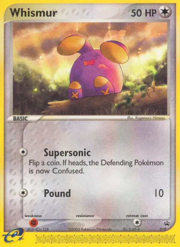 Whismur Common rarity Nintendo Black Star Promos Pokémon card price