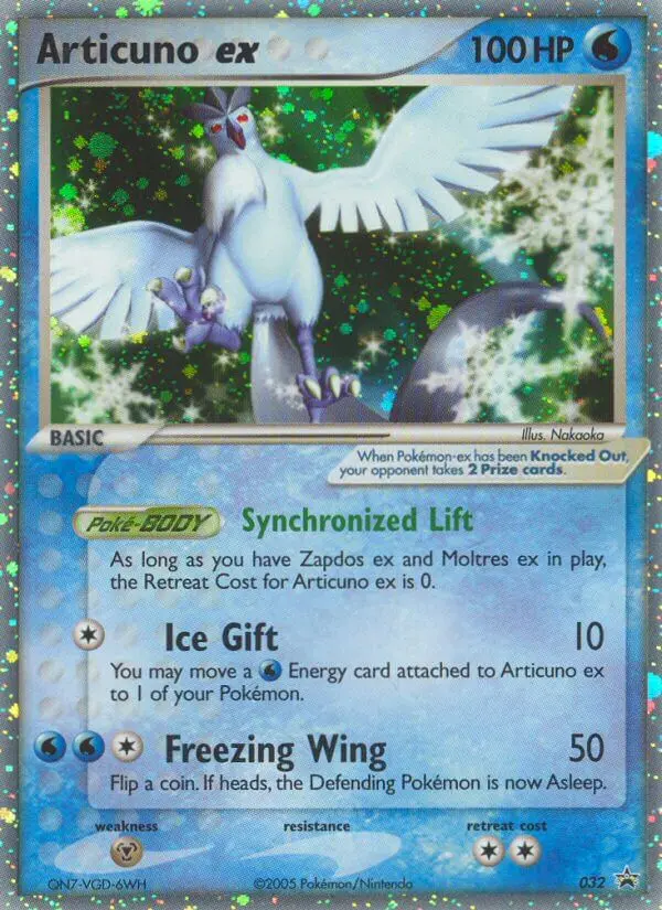 Articuno ex Common rarity Nintendo Black Star Promos Pokémon card price