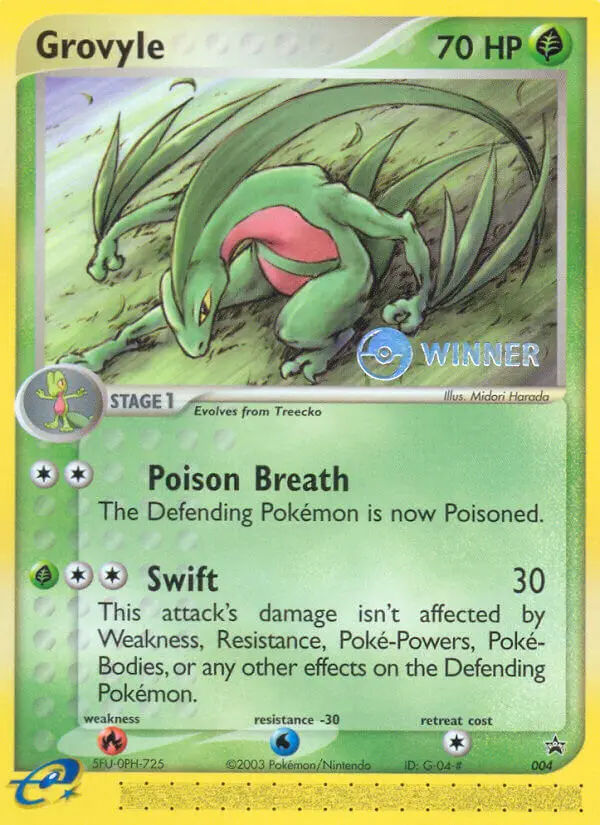 Grovyle Common rarity Nintendo Black Star Promos Pokémon card price