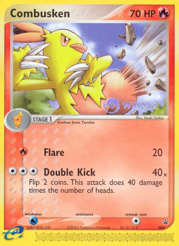 Combusken Common rarity Nintendo Black Star Promos Pokémon card price