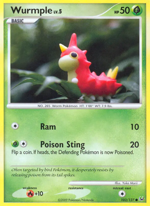 Wurmple Common rarity Platinum Pokémon card price — $14.98