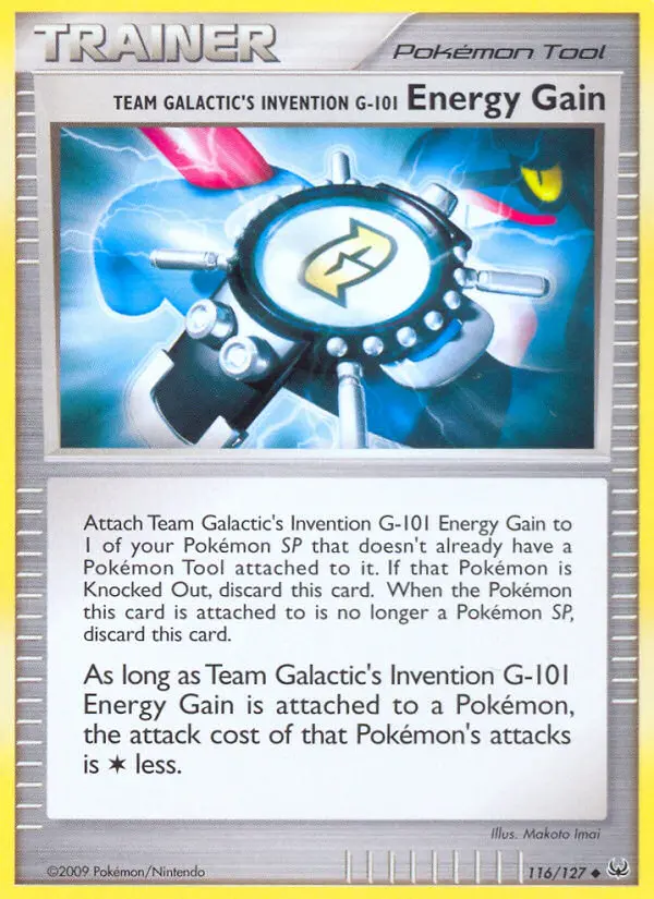 Team Galactic's Invention G-101 Energy Gain Uncommon rarity Platinum Pokémon card price — $6.99