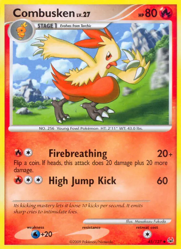 Combusken Uncommon rarity Platinum Pokémon card price — $4.55
