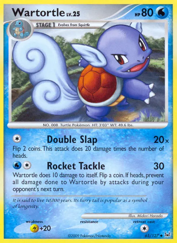 Wartortle Uncommon rarity Platinum Pokémon card price — $10.50