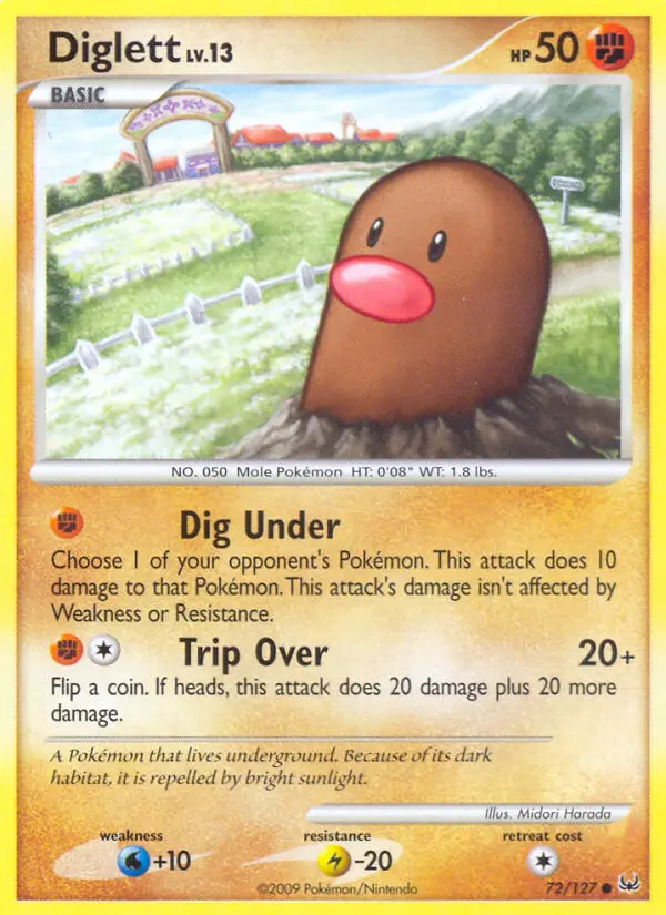 Diglett Common rarity Platinum Pokémon card price — $4.01