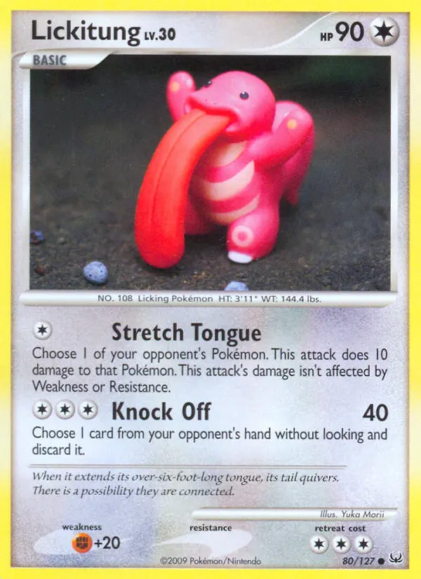Lickitung Common rarity Platinum Pokémon card price — $15.57