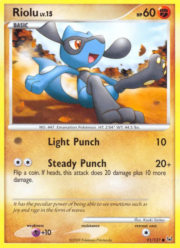 Riolu Common rarity Platinum Pokémon card price — $17.31