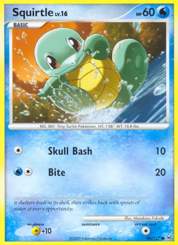 Squirtle Common rarity Platinum Pokémon card price — $20.90