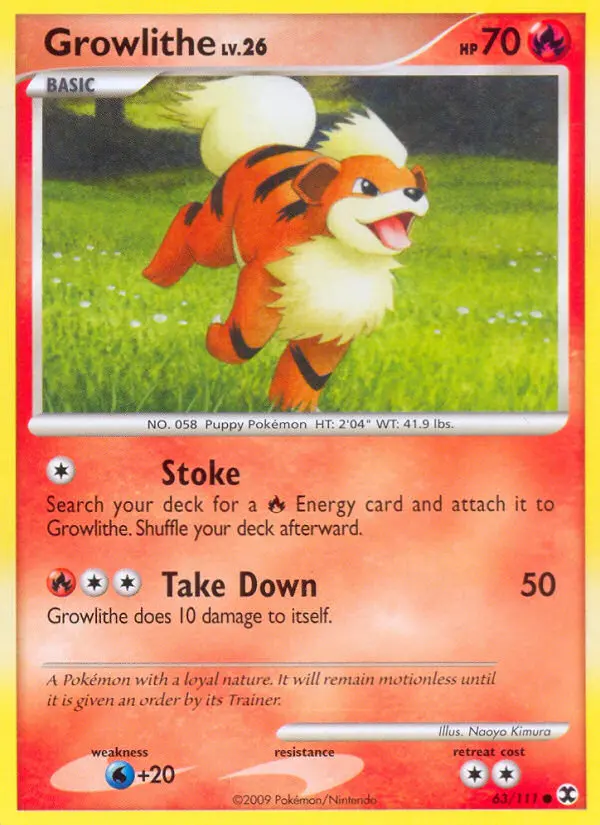 Growlithe Common rarity Rising Rivals Pokémon card price — $26.69