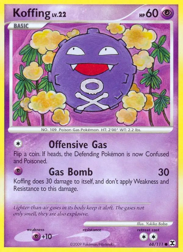 Koffing Common rarity Rising Rivals Pokémon card price — $11.50
