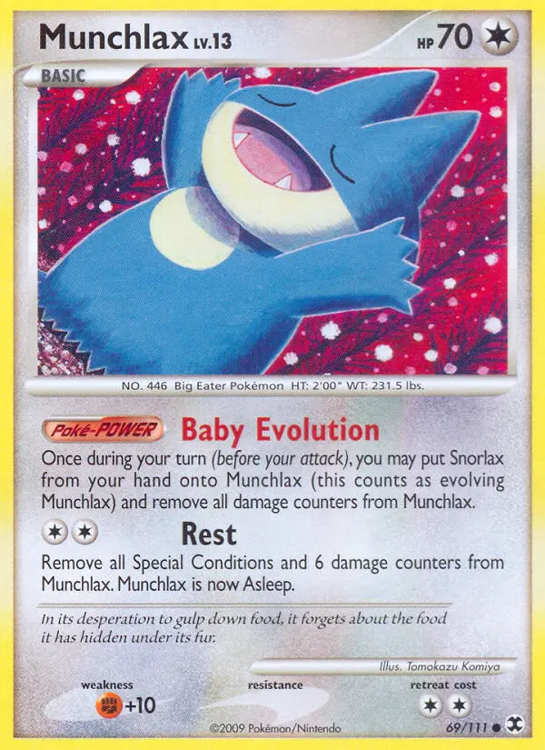 Munchlax Common rarity Rising Rivals Pokémon card price — $60.00