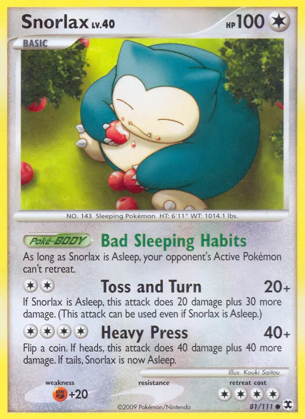 Snorlax Common rarity Rising Rivals Pokémon card price — $75.00