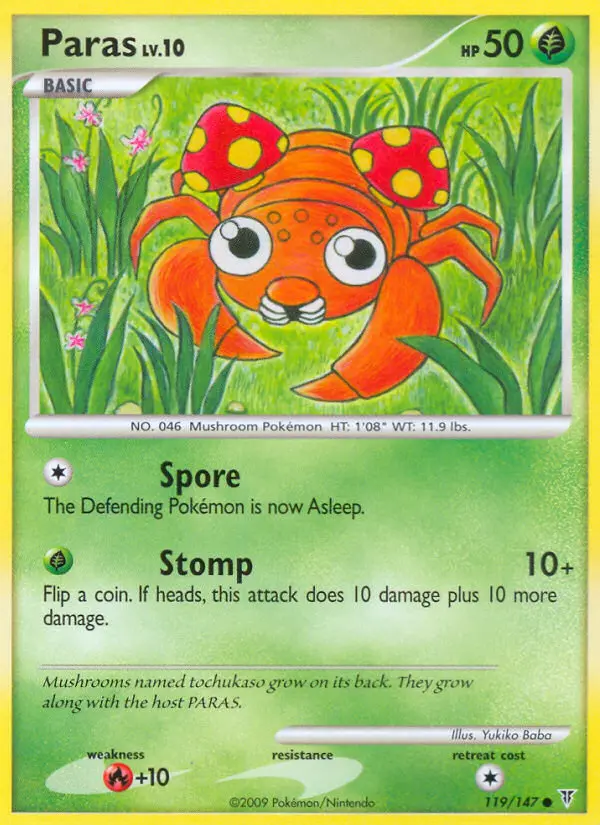 Paras Common rarity Supreme Victors Pokémon card price — $1.85