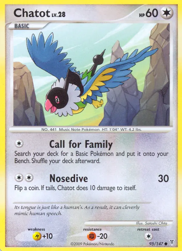 Chatot Common rarity Supreme Victors Pokémon card price — $0.64