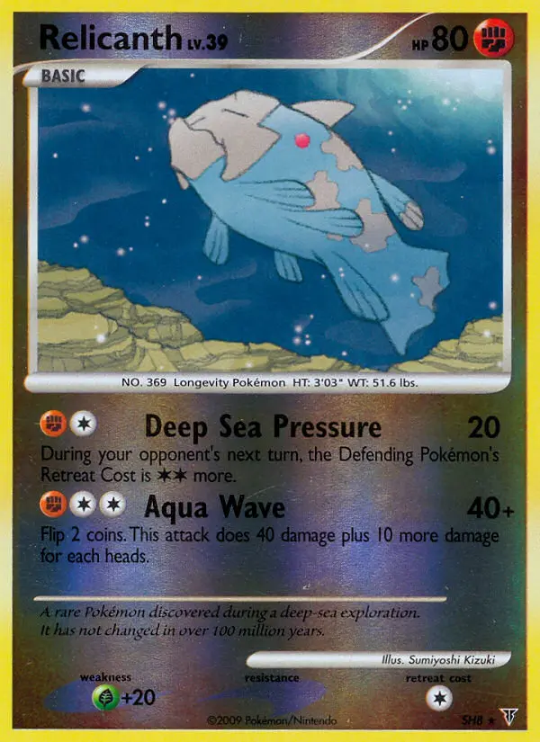 Relicanth Rare rarity Supreme Victors Pokémon card price — $20.47