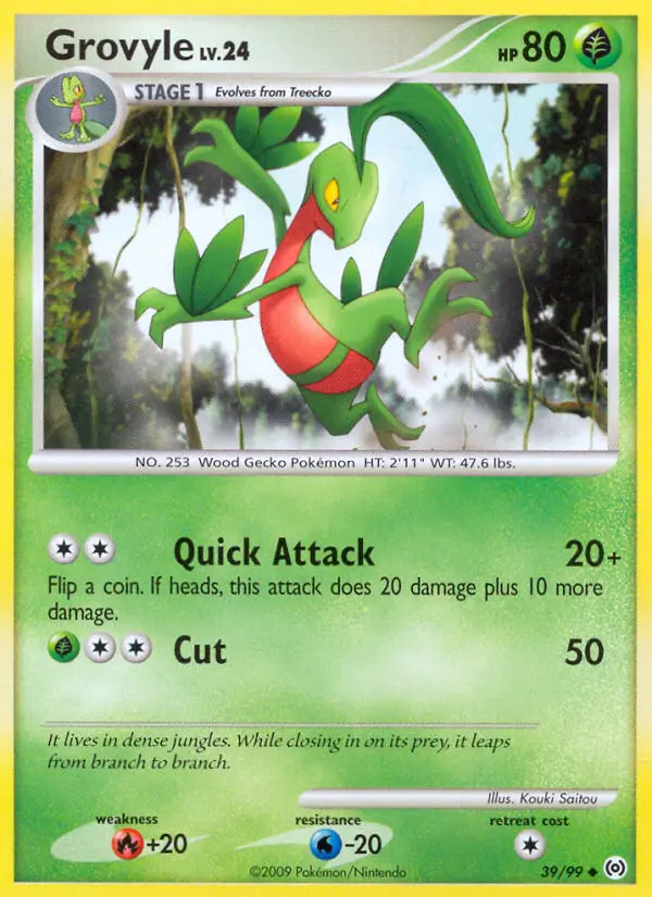 Grovyle Uncommon rarity Arceus Pokémon card price — $1.75