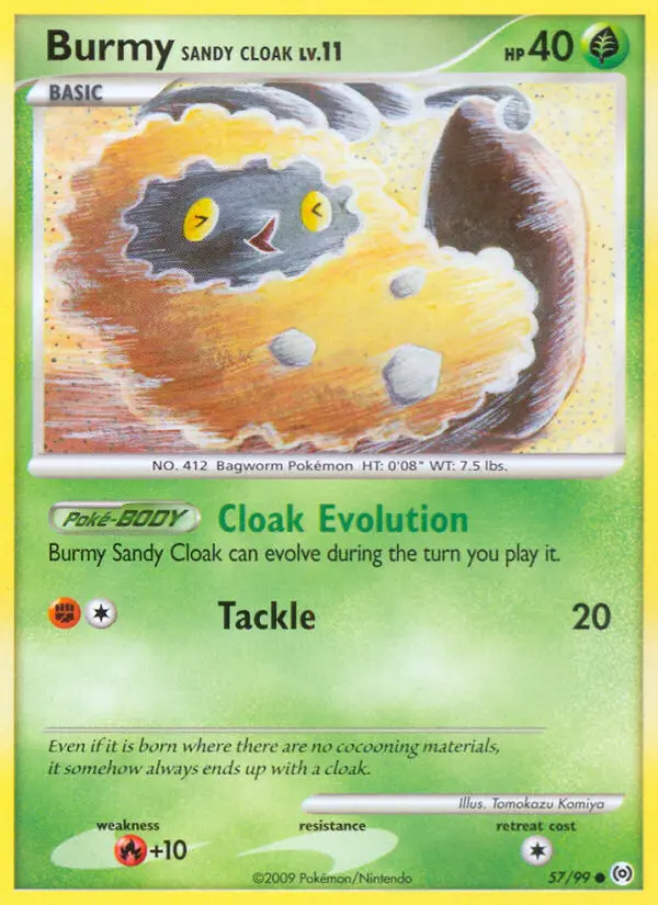 Burmy Sandy Cloak Common rarity Arceus Pokémon card price — $12.49