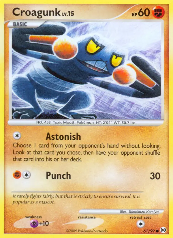 Croagunk Common rarity Arceus Pokémon card price — $14.75
