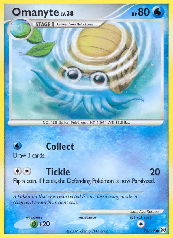 Omanyte Common rarity Arceus Pokémon card price — $5.00